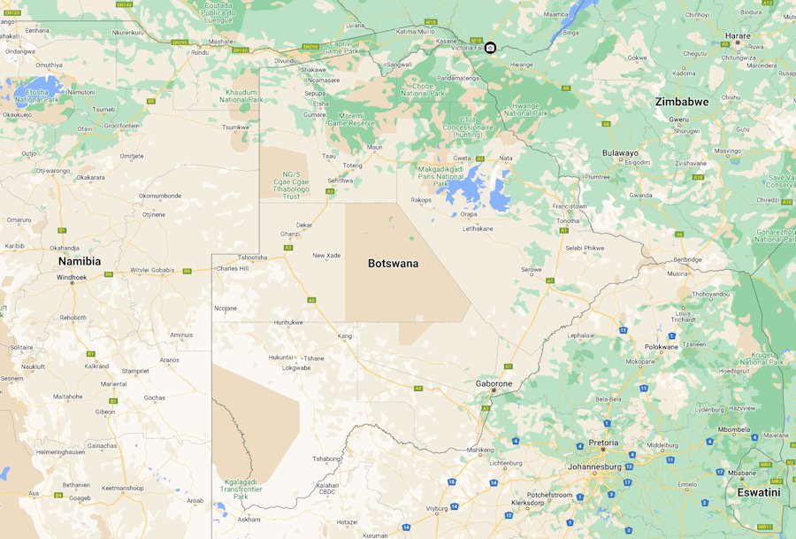 Map of Botswana