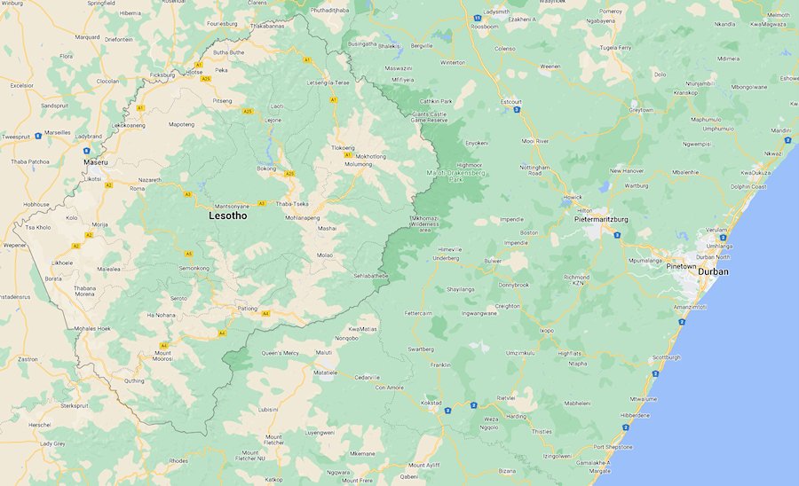 Map of Lesotho