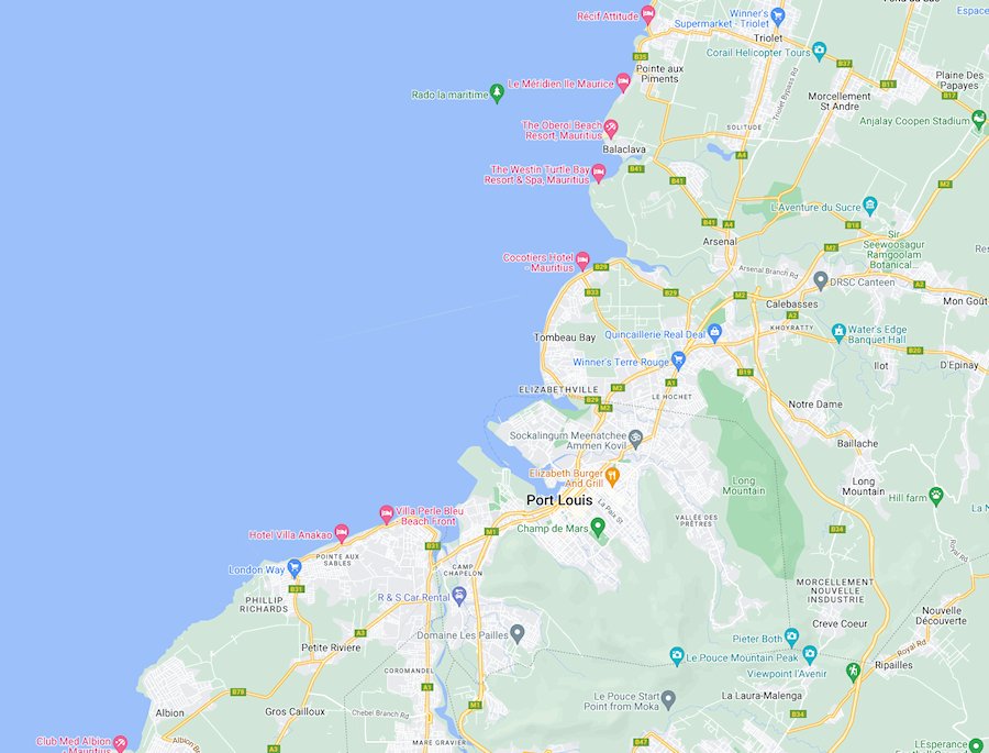 Map of Port Louis