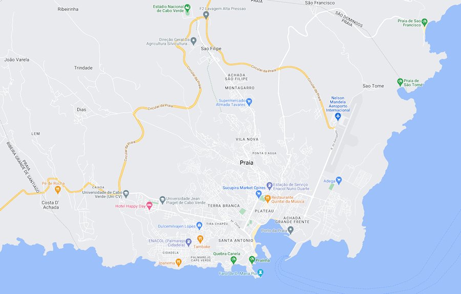 Map of Praia