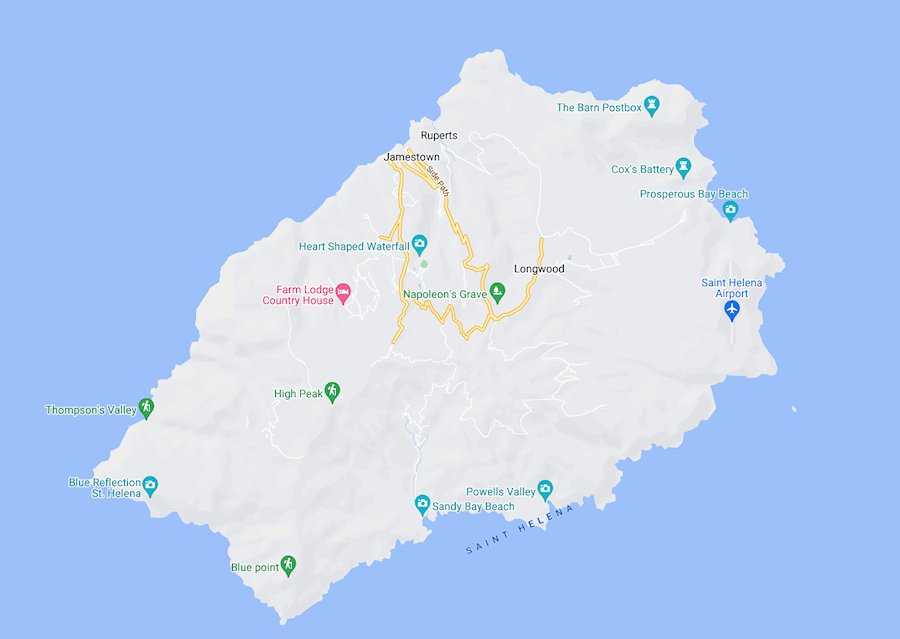 Map of Saint Helena