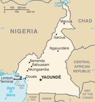 Map of Cameroon