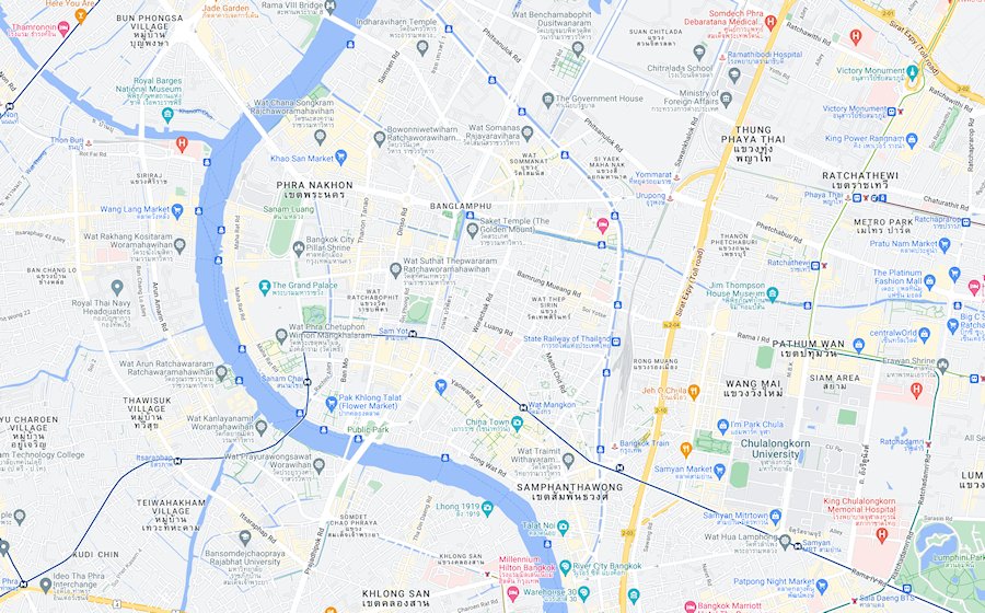 Map of Bangkok