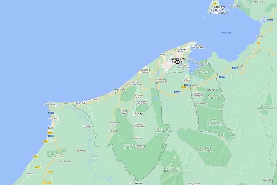 Map of Brunei Darussalam