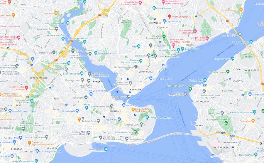 Map of Istanbul