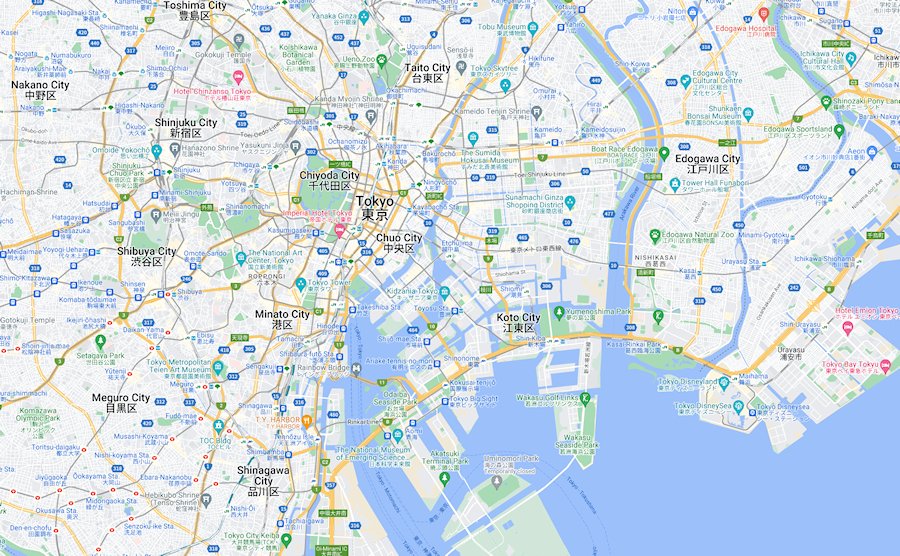 Map of Tokyo