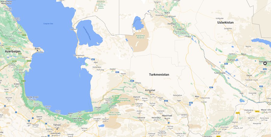 Map of Turkmenistan