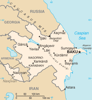 Map of Azerbaijan