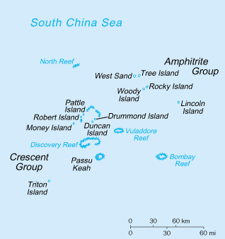 Map of Paracel Islands