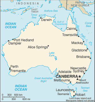 Map of Australia.