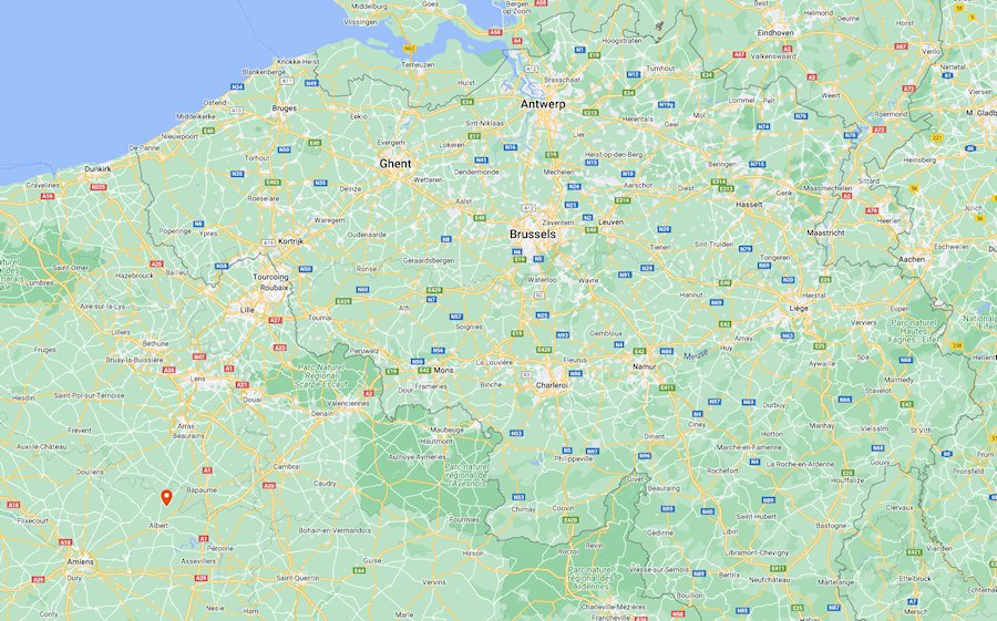 Map of Belgium