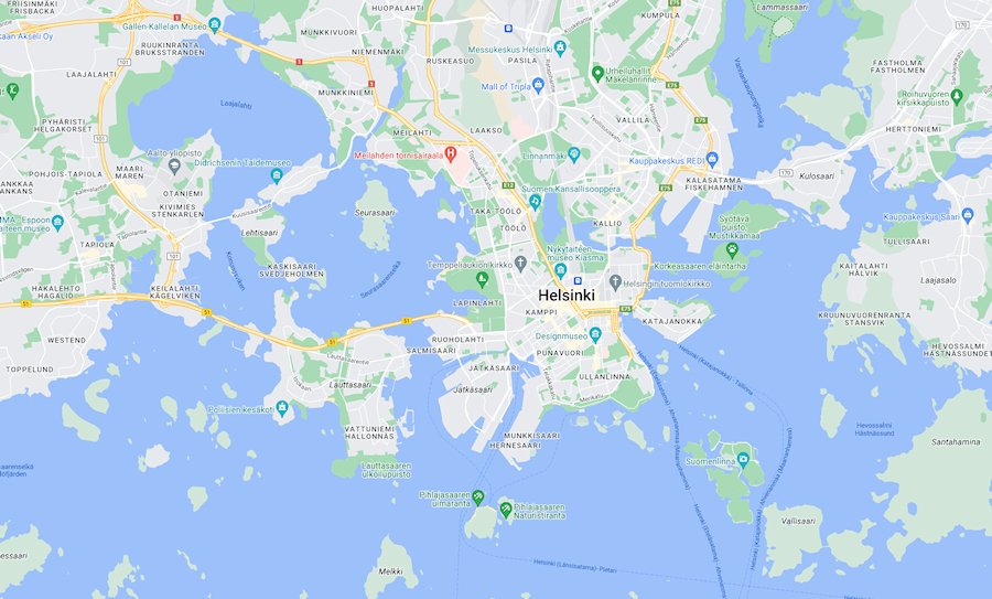 Map of Helsinki