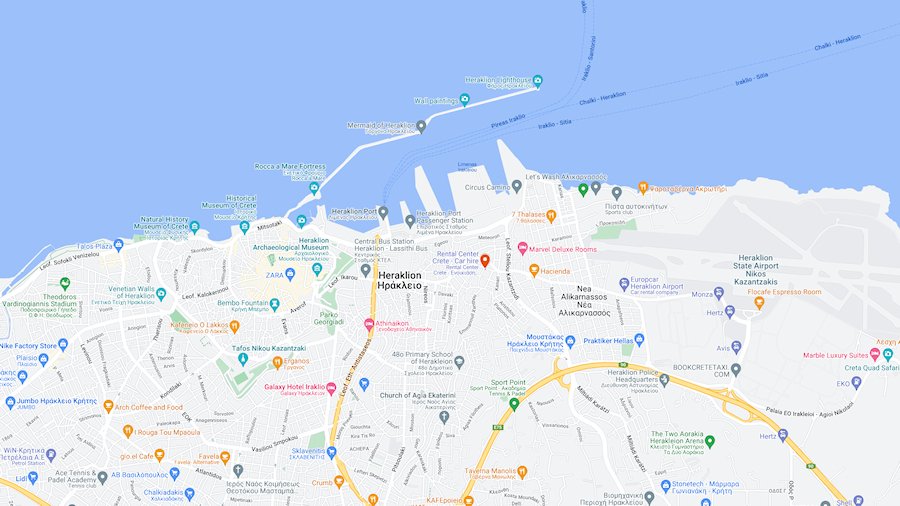 Map of Heraklion