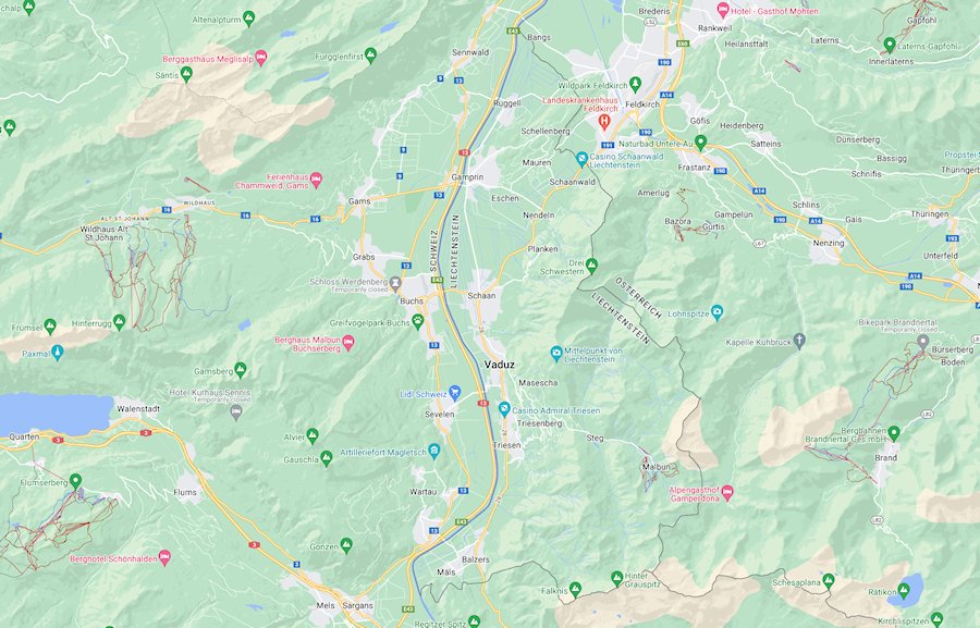 Map of Liechtenstein