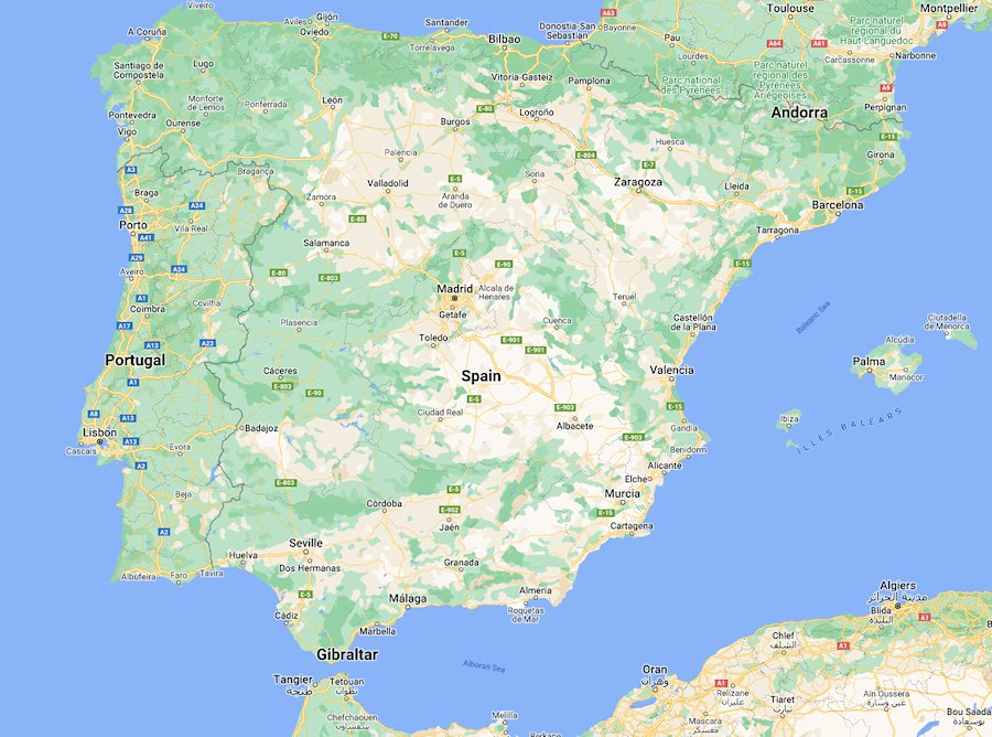 Map of Spain