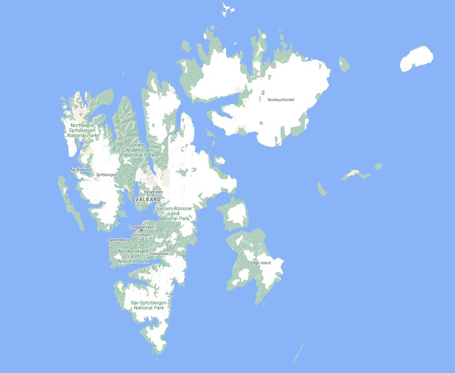 Map of Svalbard