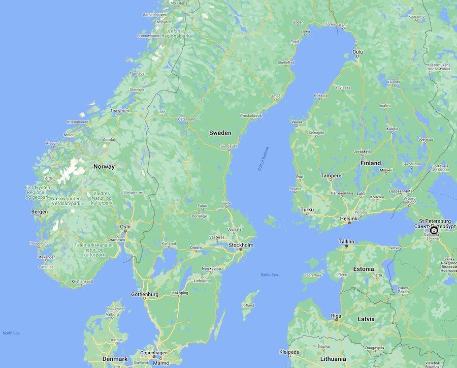 Map of Sweden