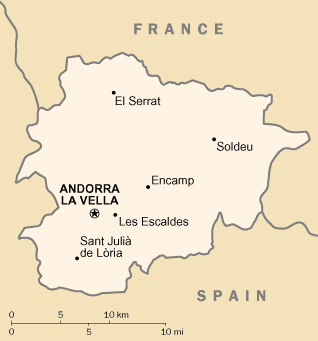 Map of Andorra