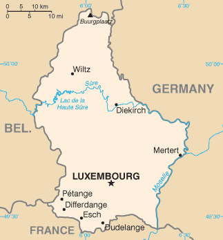 Map of Luxembourg