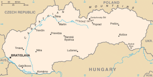 Map of Slovakia