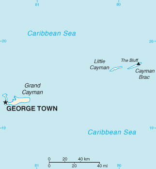 Map of Cayman Islands