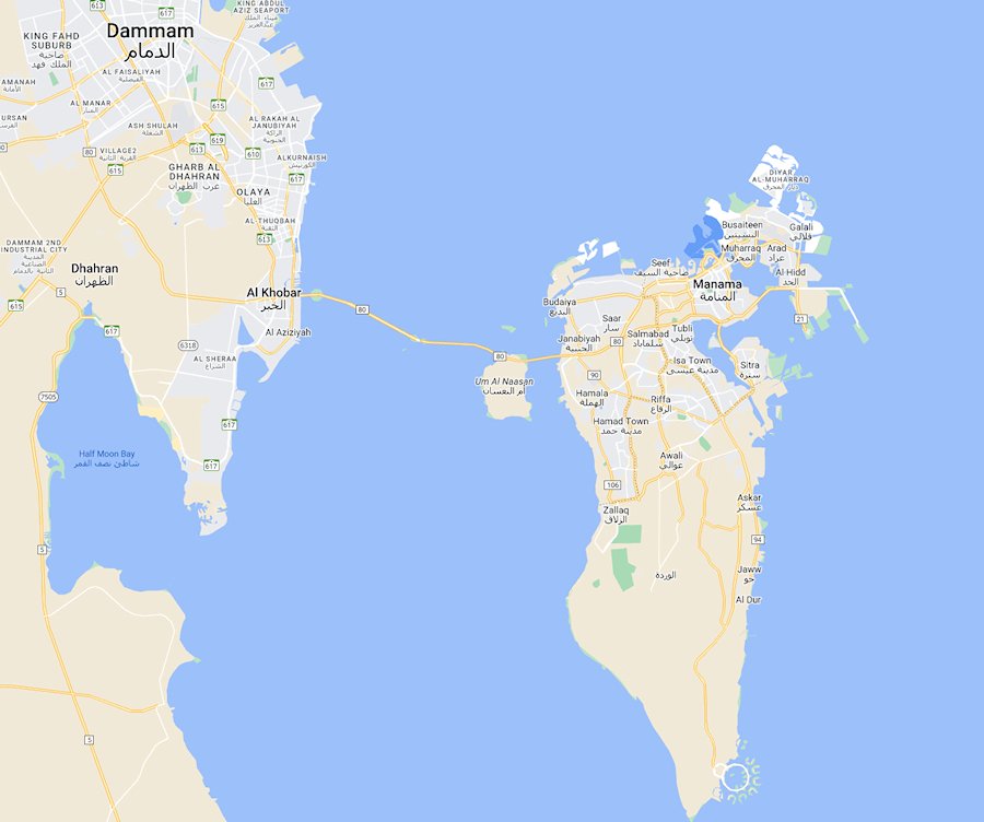 Map of Bahrain