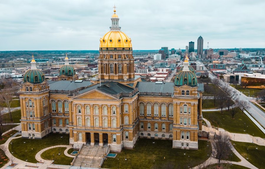 Des Moines Capitol Building in Iowa