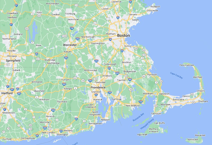 Map of Rhode Island