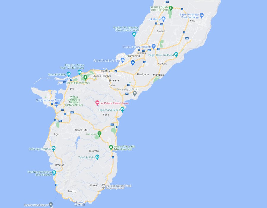 Map of Guam