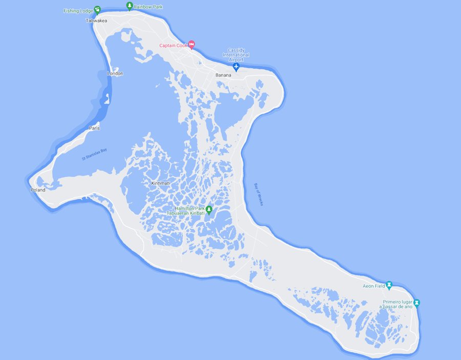 Map of Kiritimati