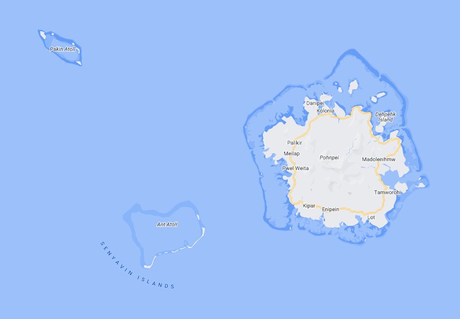 Map of the Federated States of Micronesia