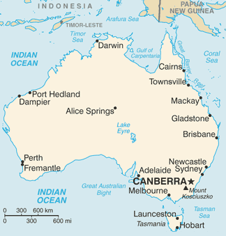 Map of Australia