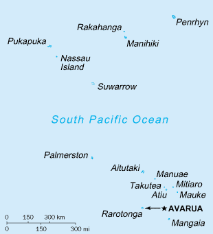 Map of Cook Islands