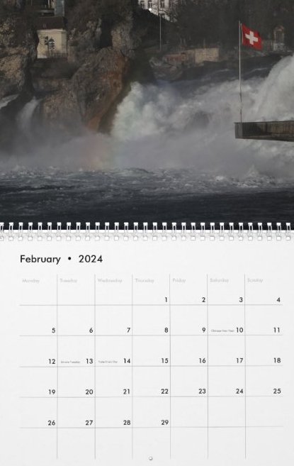 Travel Notes Wall Calendar - February