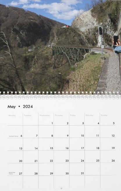 Travel Notes Wall Calendar - May