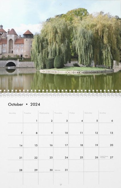 Travel Notes Wall Calendar - October