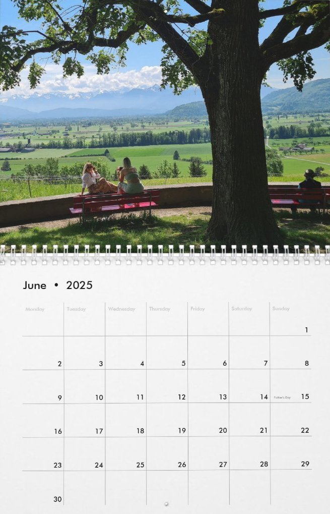 Travel Notes Wall Calendar - June