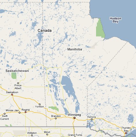 Map of Manitoba