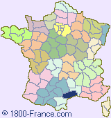 Department map of France showing the location of H�rault.