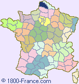 Department map of France showing the location of Pas-de-Calais.