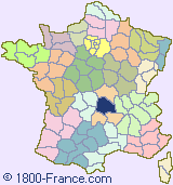 Department map of France showing the location of Puy-de-D�me.