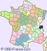 Department map of France showing the location of Haute-Savoie.