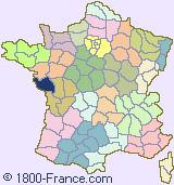 Department map of France showing the location of Vend�e.