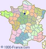 Department map of France showing the location of Essonne.